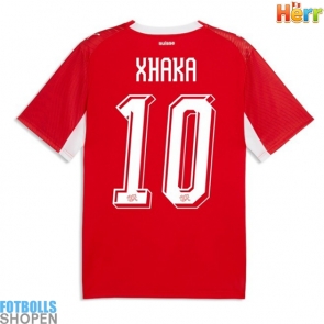 Billiga Schweiz Granit Xhaka #10 Hemmatröja VM 2026 Kortärmad
